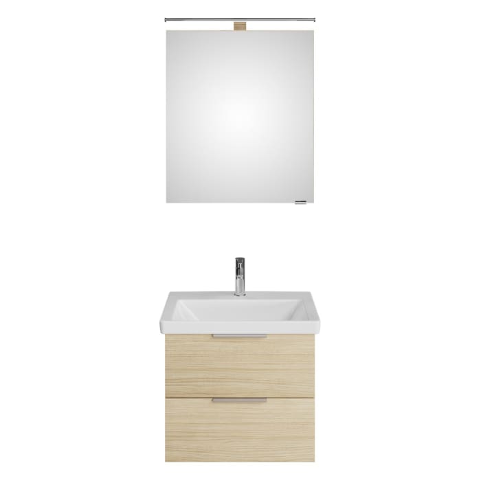 Steinkamp Living 2.0 / Villeroy & Boch Subway 3.0 Badmöbel Set 60 cm mit Spiegelschrank