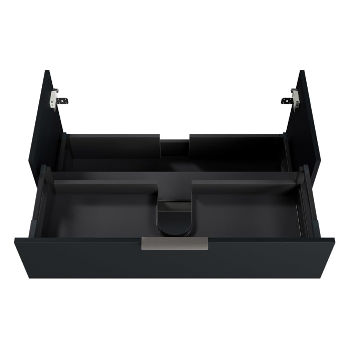Steinkamp Living 2.0 / Villeroy & Boch Loop & Friends Aufsatzwaschtisch mit Waschtischunterschrank 99 cm