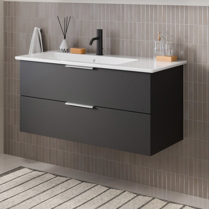 Steinkamp Living 2.0 Waschtischunterschrank 95 cm für Villeroy & Boch Venticello Waschtisch 100 cm, Becken links