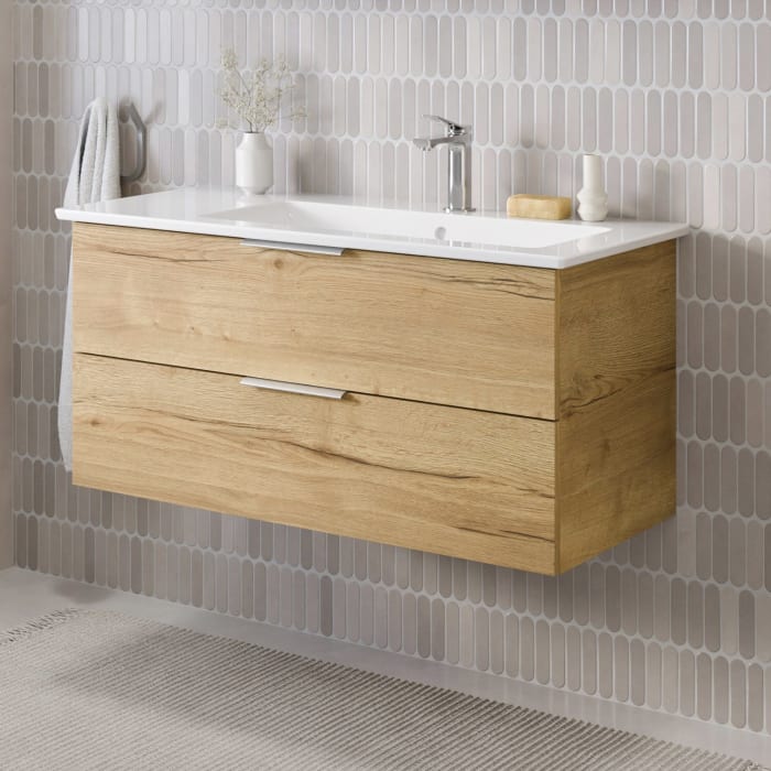 Steinkamp Living 2.0 Waschtischunterschrank 95 cm für Villeroy & Boch Venticello Waschtisch 100 cm, Becken rechts