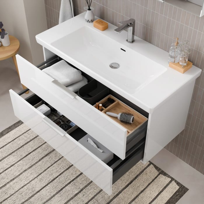 Steinkamp Living 2.0 Waschtischunterschrank 95 cm für Villeroy & Boch Subway 3.0 Waschtisch 100 cm