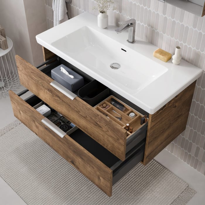 Steinkamp Living 2.0 Waschtischunterschrank 95 cm für Villeroy & Boch Subway 3.0 Waschtisch 100 cm