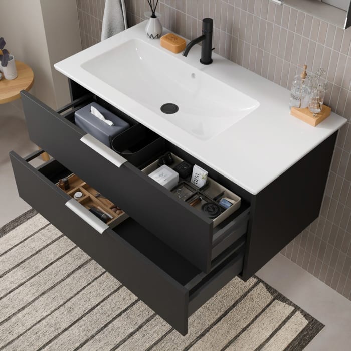 Steinkamp Living 2.0 Waschtischunterschrank 95 cm für Villeroy & Boch Venticello Waschtisch 100 cm, Becken links