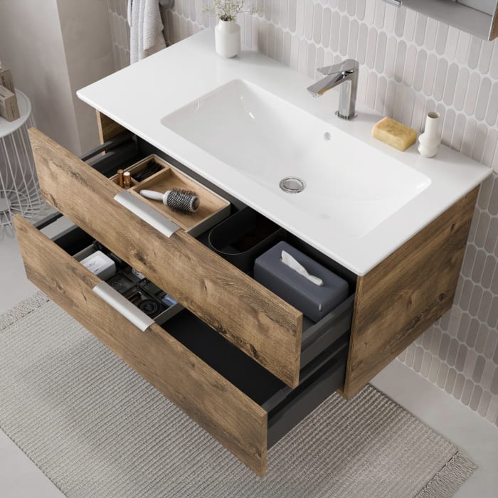 Steinkamp Living 2.0 Waschtischunterschrank 95 cm für Villeroy & Boch Venticello Waschtisch 100 cm, Becken rechts