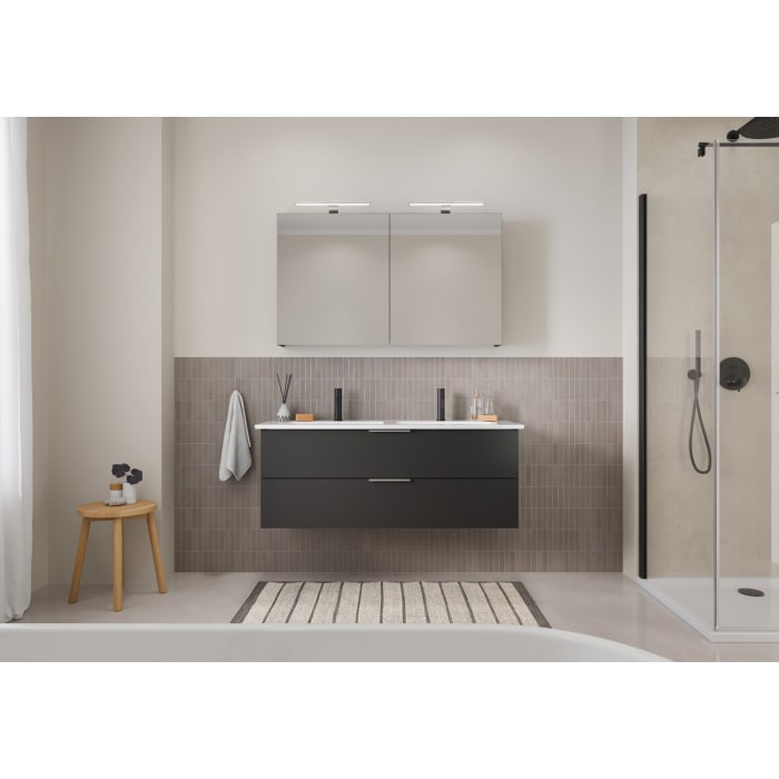 Steinkamp Living 2.0 Waschtischunterschrank 125 cm für Villeroy & Boch Venticello Doppelwaschtisch 130 cm