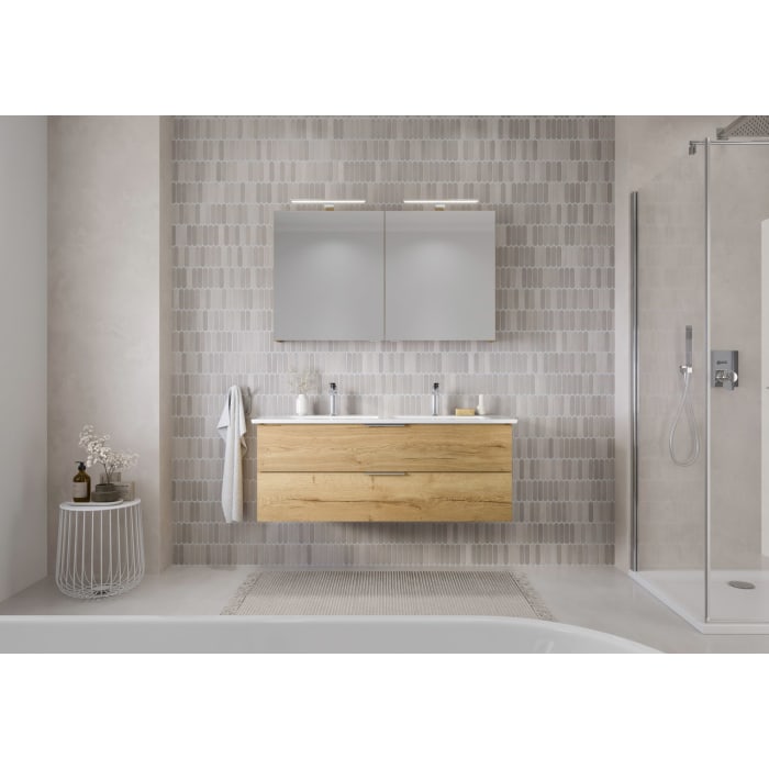 Steinkamp Living 2.0 Waschtischunterschrank 125 cm für Villeroy & Boch Venticello Doppelwaschtisch 130 cm