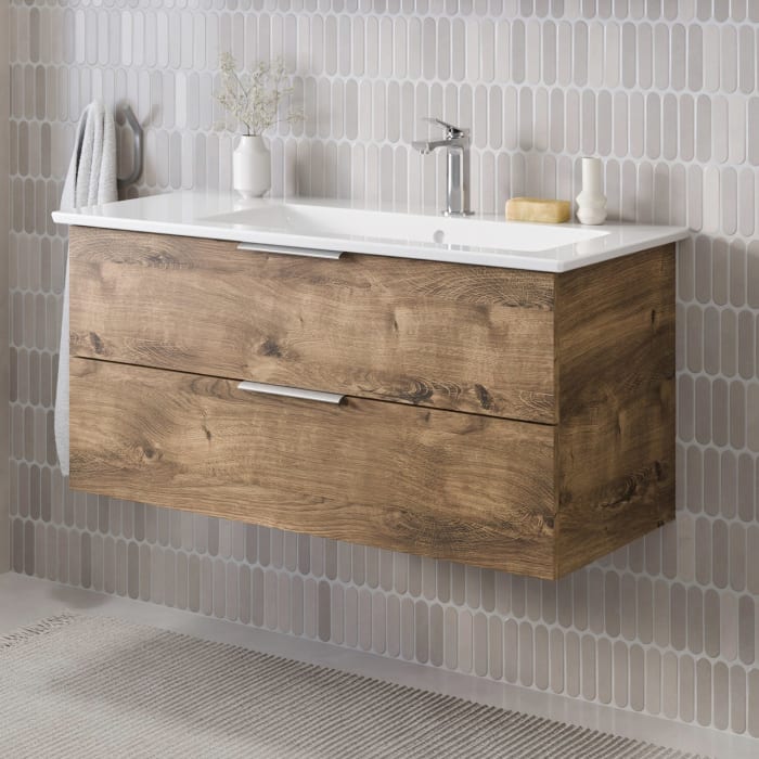 Steinkamp Living 2.0 Waschtischunterschrank für Villeroy & Boch Venticello Waschtisch 100 cm, Becken rechts