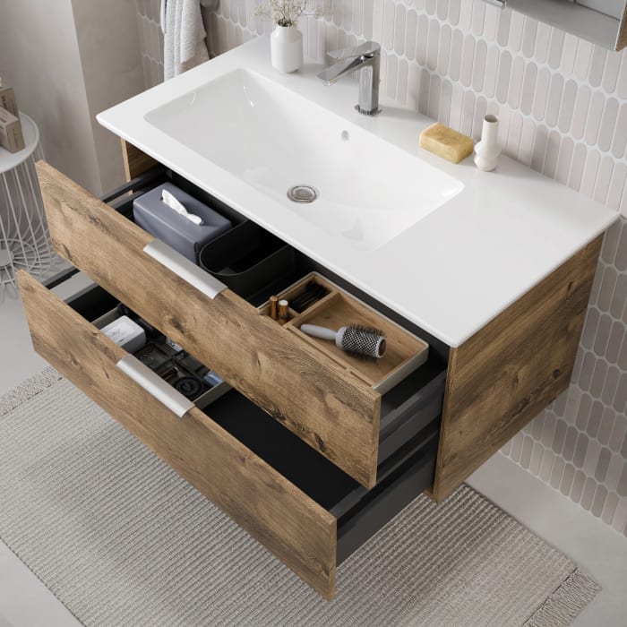 Steinkamp Living 2.0 Waschtischunterschrank für Villeroy & Boch Venticello Waschtisch 100 cm, Becken links