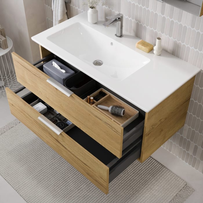 Steinkamp Living 2.0 Waschtischunterschrank für Villeroy & Boch Venticello Waschtisch 100 cm, Becken links