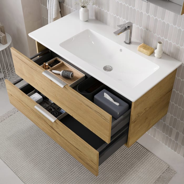 Steinkamp Living 2.0 Waschtischunterschrank für Villeroy & Boch Venticello Waschtisch 100 cm, Becken rechts