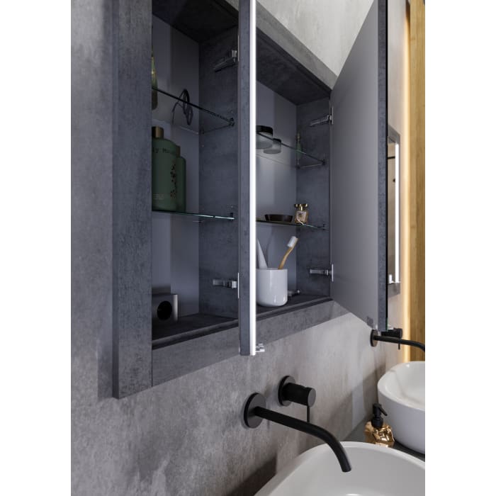 Steinkamp Value Einbauspiegelschrank 151,5 cm mit 3 Türen und LED-Beleuchtung