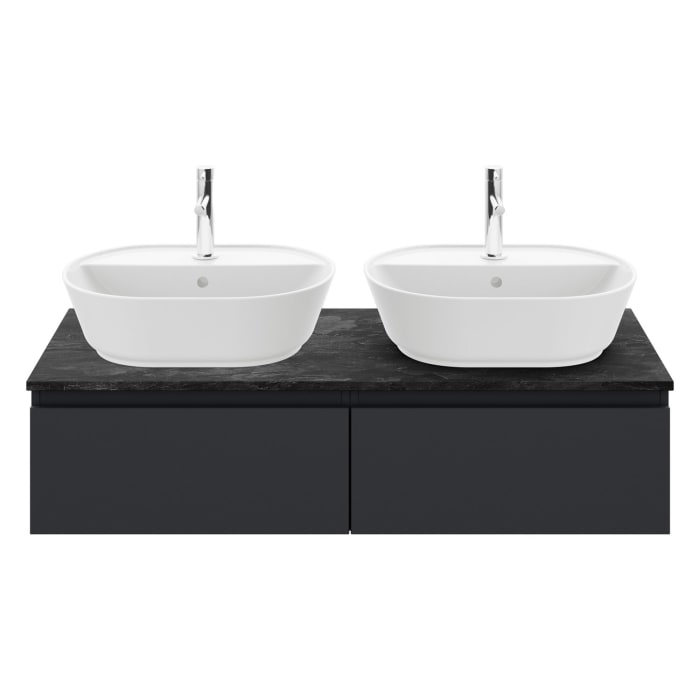 Steinkamp Value Waschtischkonsole 121 cm mit 2 Auszügen, für 2 Waschtische