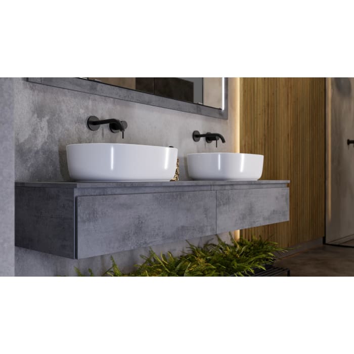 Steinkamp Value Waschtischkonsole 181 cm für 2 Waschtische, mit 2 Auszügen