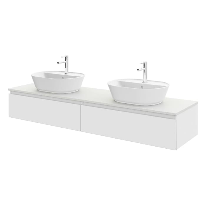 Steinkamp Value Waschtischkonsole 181 cm für 2 Waschtische, mit 2 Auszügen