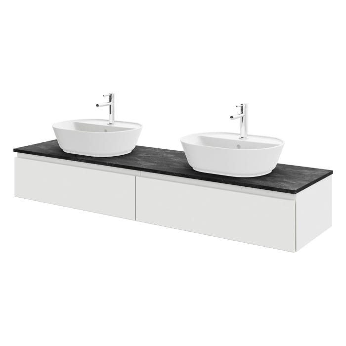 Steinkamp Value Waschtischkonsole 181 cm für 2 Waschtische, mit 2 Auszügen