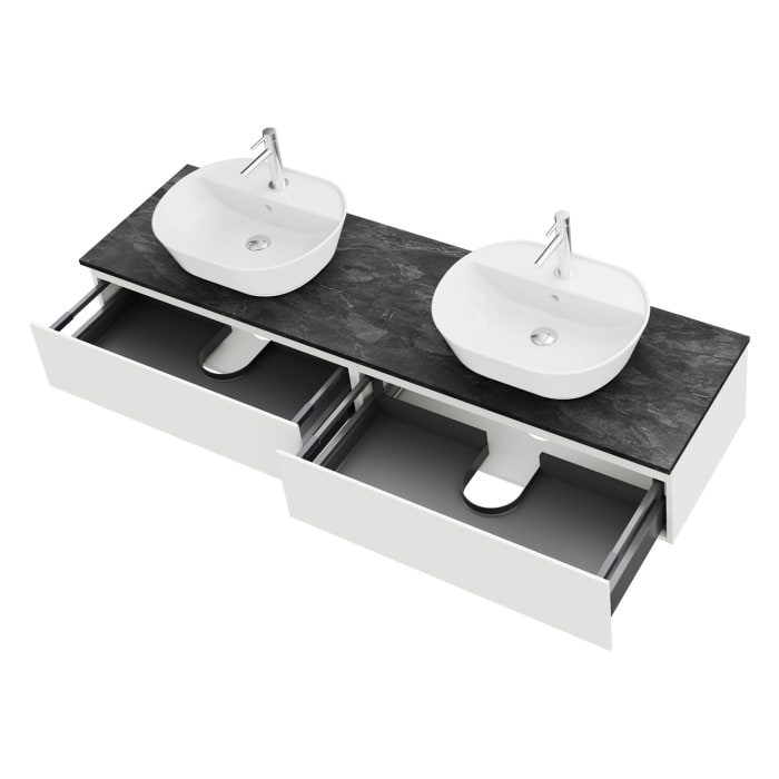 Steinkamp Value Waschtischkonsole 181 cm für 2 Waschtische, mit 2 Auszügen