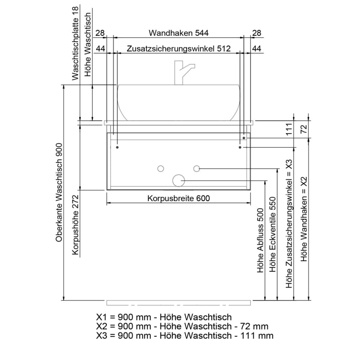 Steinkamp Value Waschtischunterschrank 60 cm