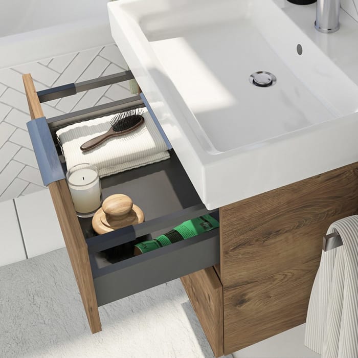 Steinkamp Living 2.0 Waschtischunterschrank 55 cm für GROHE Cube Waschtisch 60 cm