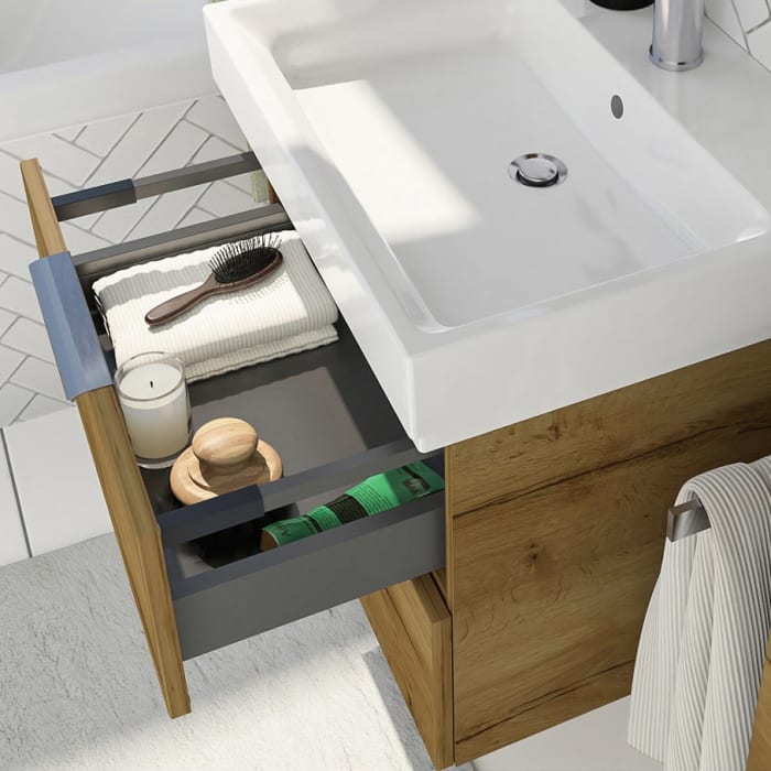 Steinkamp Living 2.0 Waschtischunterschrank 55 cm für GROHE Cube Waschtisch 60 cm