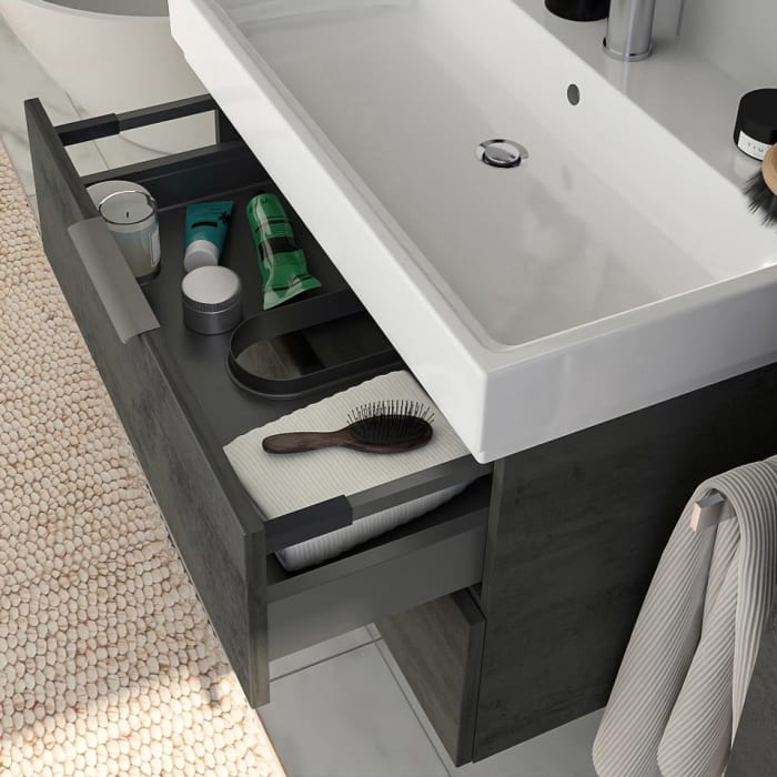 Steinkamp Living 2.0 Waschtischunterschrank 75 cm für GROHE Cube Waschtisch 80 cm