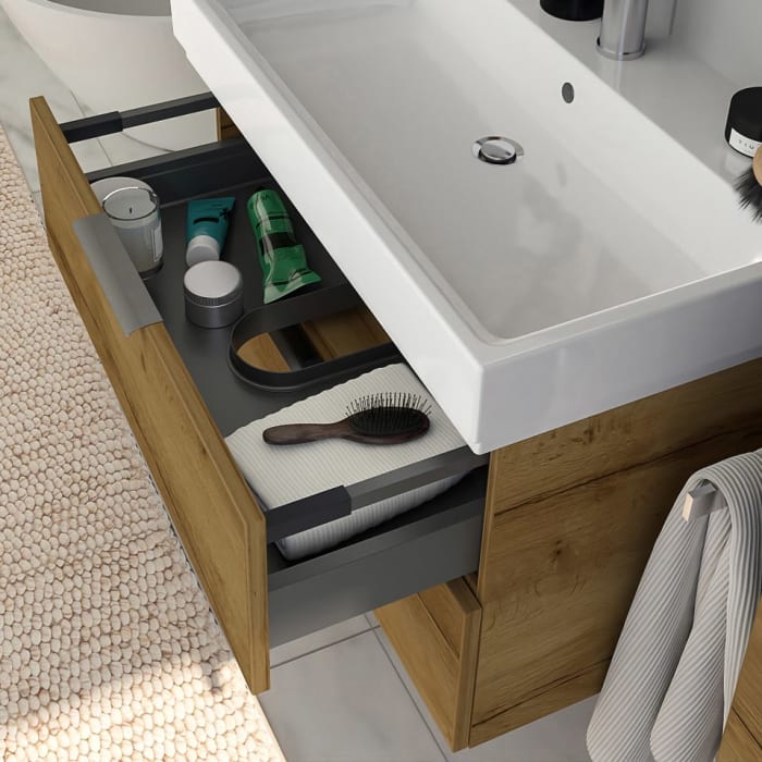 Steinkamp Living 2.0 Waschtischunterschrank 75 cm für GROHE Cube Waschtisch 80 cm