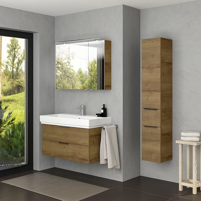 Steinkamp Living 2.0 Waschtischunterschrank 95 cm für GROHE Cube Waschtisch 100 cm