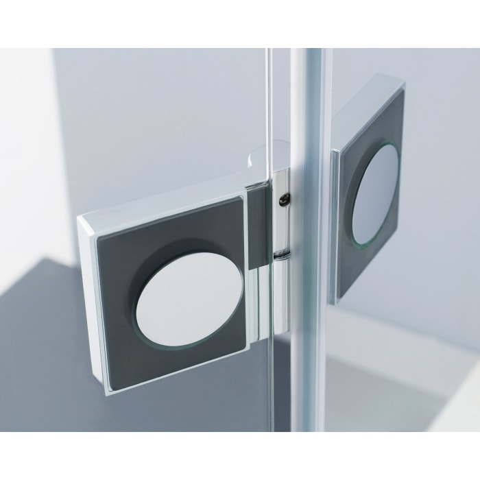 Steinkamp Lifestyle Drehtür mit Seitenwand 80 x 80 cm Anschlag links inkl. easypearl, mittig mattiert