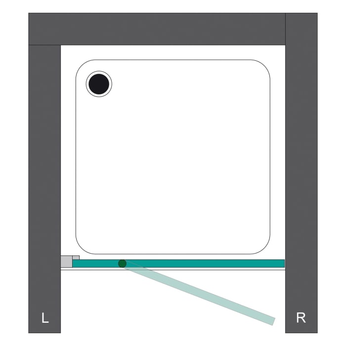 Steinkamp Lifestyle Nischentür an Nebenteil 90 x 200 cm Anschlag links inkl. easypearl