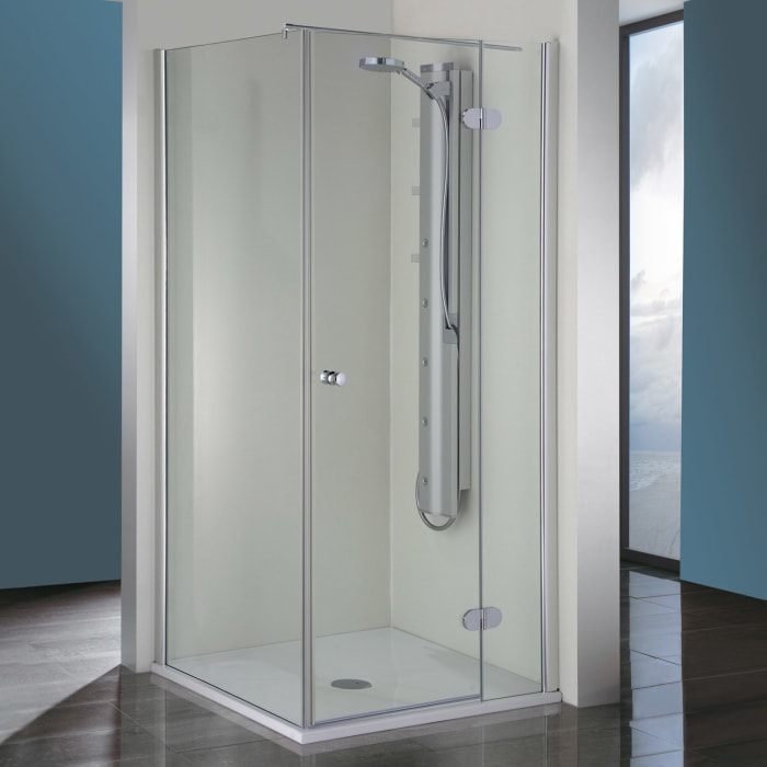 Steinkamp Living Drehtür an Nebenteil mit Seitenwand 80 x 100 cm Anschlag rechts inkl. easypearl, mittig mattiert