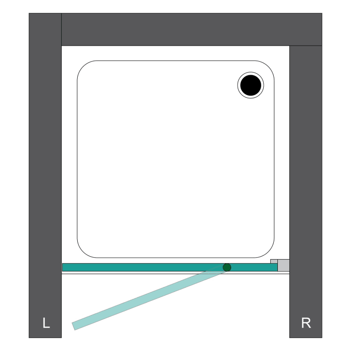 Steinkamp Living Nischentür an Nebenteil 100 x 200 cm Anschlag rechts inkl. easypearl, mittig mattiert