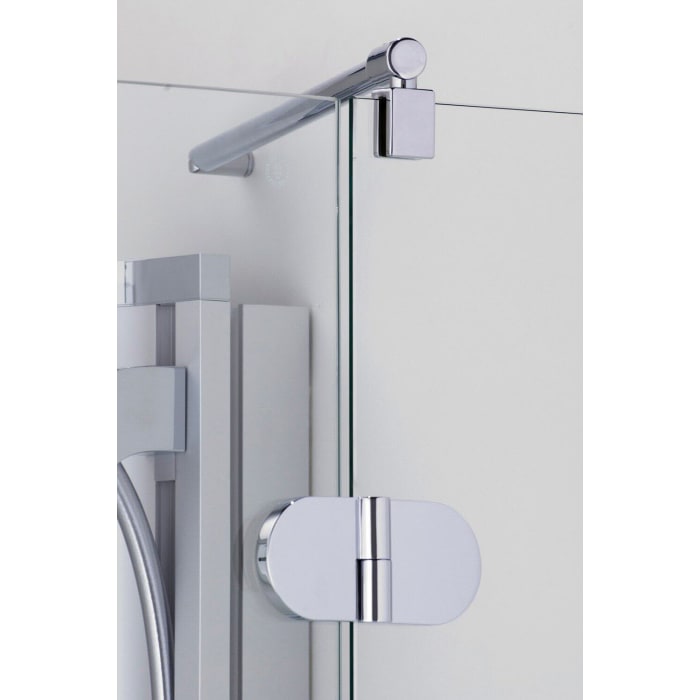 Steinkamp Living Runddusche 3-teilig 100 x 100 cm Radius 55 cm Anschlag rechts inkl. easypearl, mittig mattiert