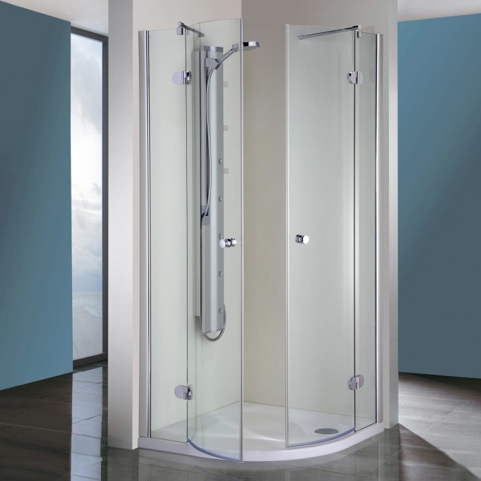 Steinkamp Living Runddusche 4-teilig 90 x 90 cm Radius 55 cm inkl. easypearl