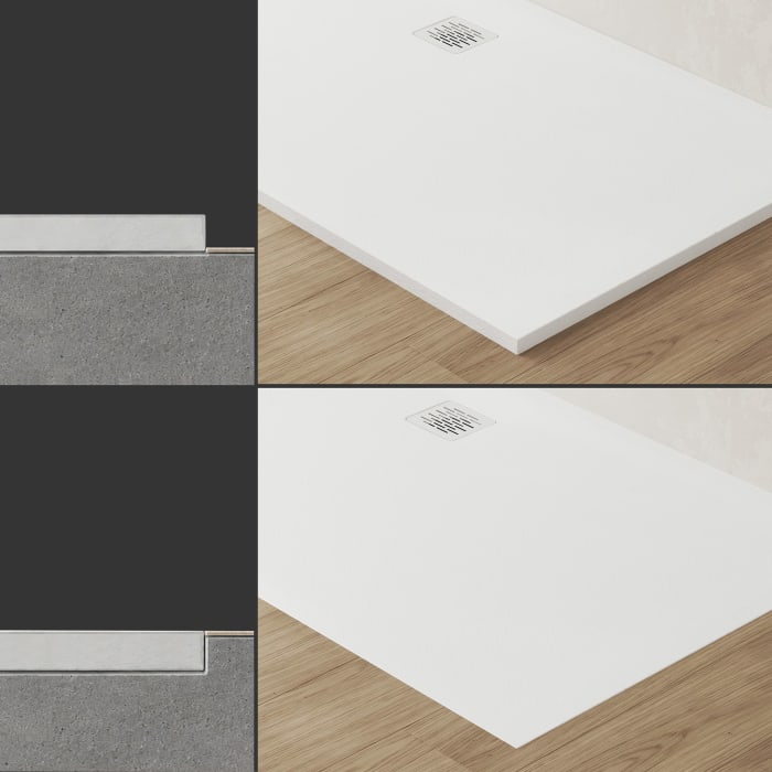 Steinkamp Sense Mineralguss-Duschwanne 180 x 80 mit rutschhemmender Struktur inkl. Ablaufabdeckung