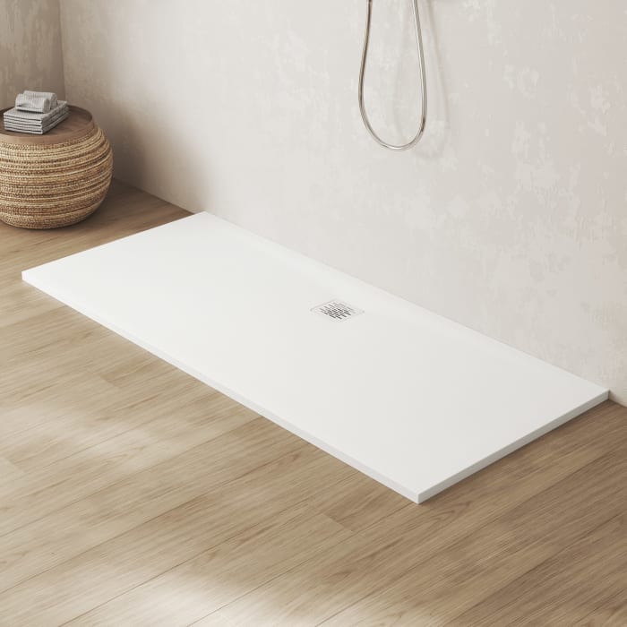 Steinkamp Sense Mineralguss-Duschwanne 180 x 80 mit rutschhemmender Struktur inkl. Ablaufabdeckung