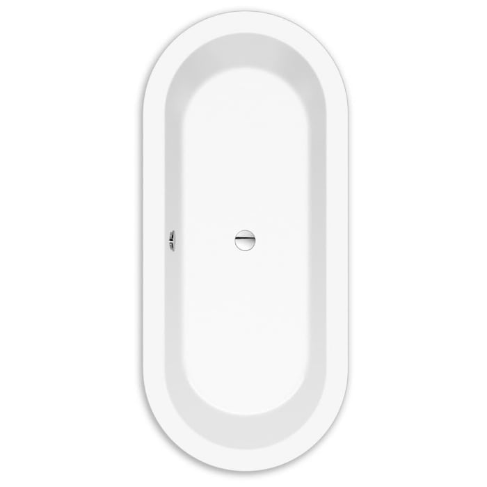 Steinkamp Life freistehende Badewanne 180 x 80 cm mit M5 Ab- und Überlaufgarnitur