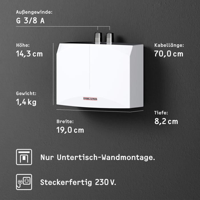 Stiebel Eltron DHM 3 Mini-Durchlauferhitzer, Hydraulisch gesteuert