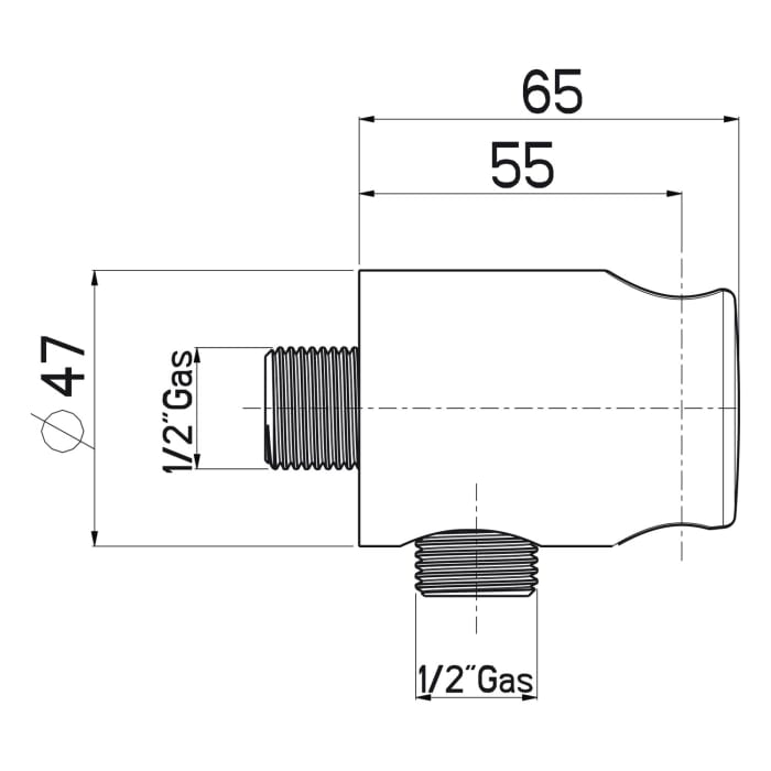 Sturotec Eco-Line Wandanschlussbogen mit Brausehalter
