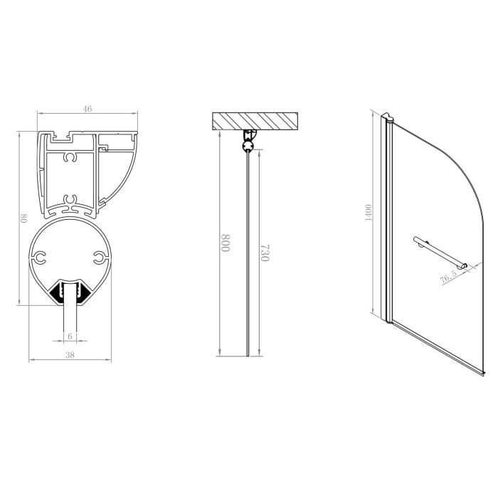 Sturotec 3030 Badewannenaufsatz 80 x 140 cm mit Nano-Beschichtung