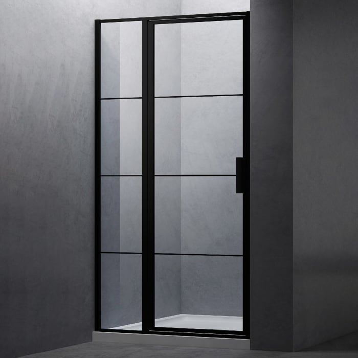 Sturotec 3060 Drehtür mit Festelement 70 x 200 cm für Nische mit Nano-Beschichtung