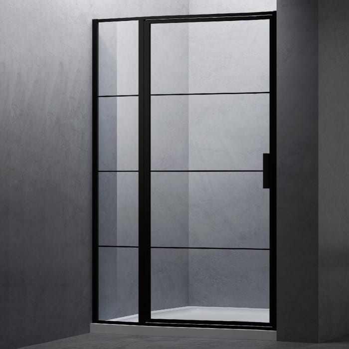 Sturotec 3060 Drehtür mit Festelement 150 x 200 cm für Nische mit Nano-Beschichtung