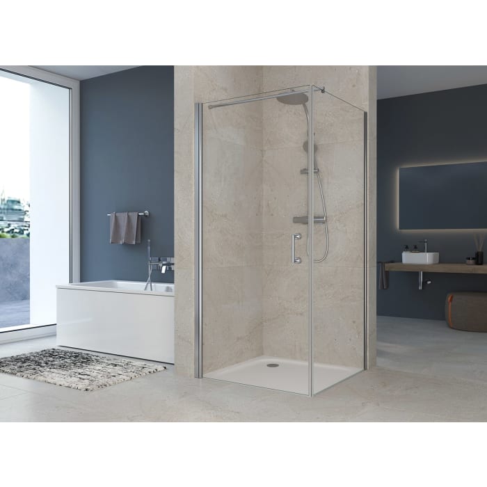 Sturotec 5070 Drehtür mit Seitenwand 80 x 100 x 195 cm mit Nano-Beschichtung