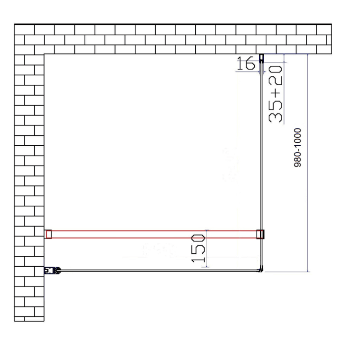 Sturotec 5070 Walk-In Seitenwand 100 x 200 cm mit Nano-Beschichtung