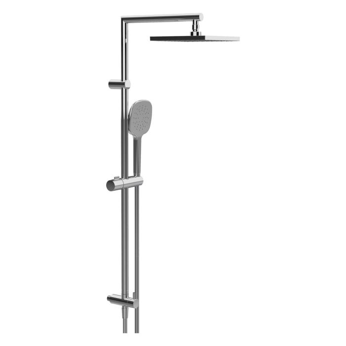 Sturotec Eco-Line 6 l/min Duschsystem ohne Armatur, mit Kopfbrause 20 cm eckig