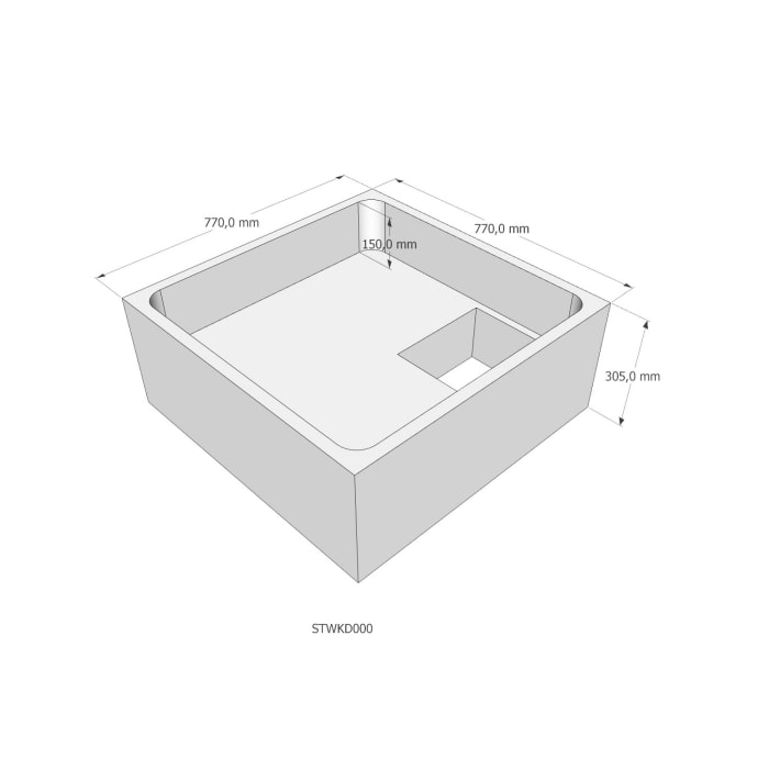 Sturotec Wannenträger für Sturotec Sturoplan Duschwanne 80 x 80 x 14 cm