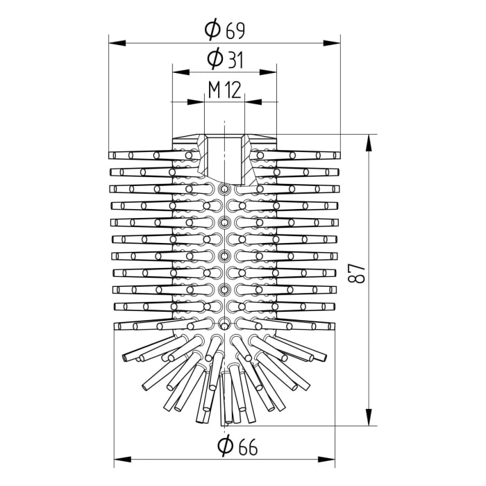 Sturotec EBK69S-S Silikon-Ersatzbürstenköpfe (2er-Set) passt zu Kronenbach STRATA, QUARA 2.0, AVENARIUS und Emco WC-Garnituren