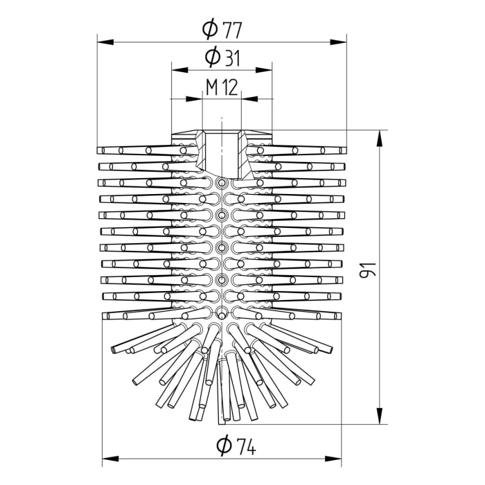 Sturotec EBK77S-S Silikon-Ersatzbürstenköpfe (2er-Set) passt zu Kronenbach RADIA, Lima 2.0 Black und AVENARIUS Serie 200 / 360 / 450 / 650 WC-Garnituren