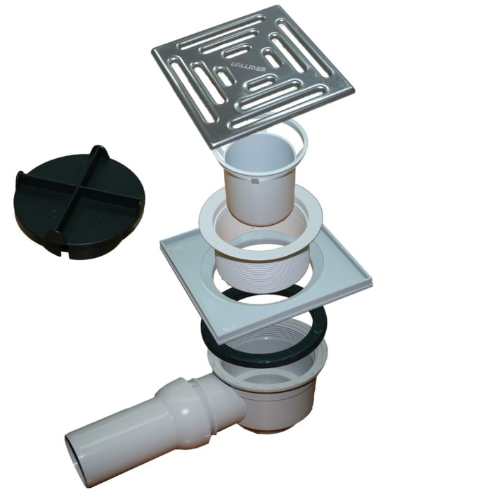 Ablauf waagerecht DN40 für Duschboards