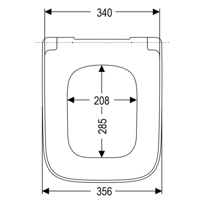 Sturotec 2120 WC-Sitz Slim mit Absenkautomatik, passend für Geberit Renova Plan und Smyle Square