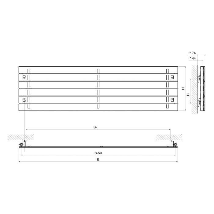 Sturotec Room 5 Heizkörper 120 x 52 cm