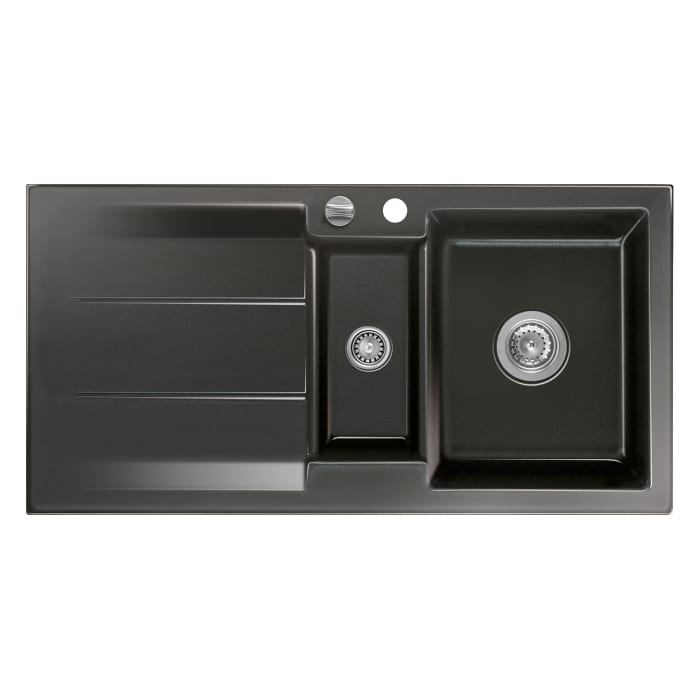 Systemceram Keradomo Genea 100 Einbauspüle mit Handbetätigung und Hahnlochbohrung B